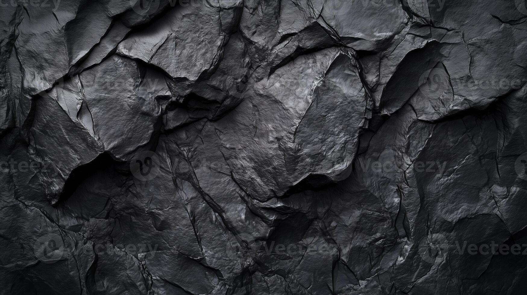 Black rock texture surface closeup with crack abstract scratch rustic pattern photo