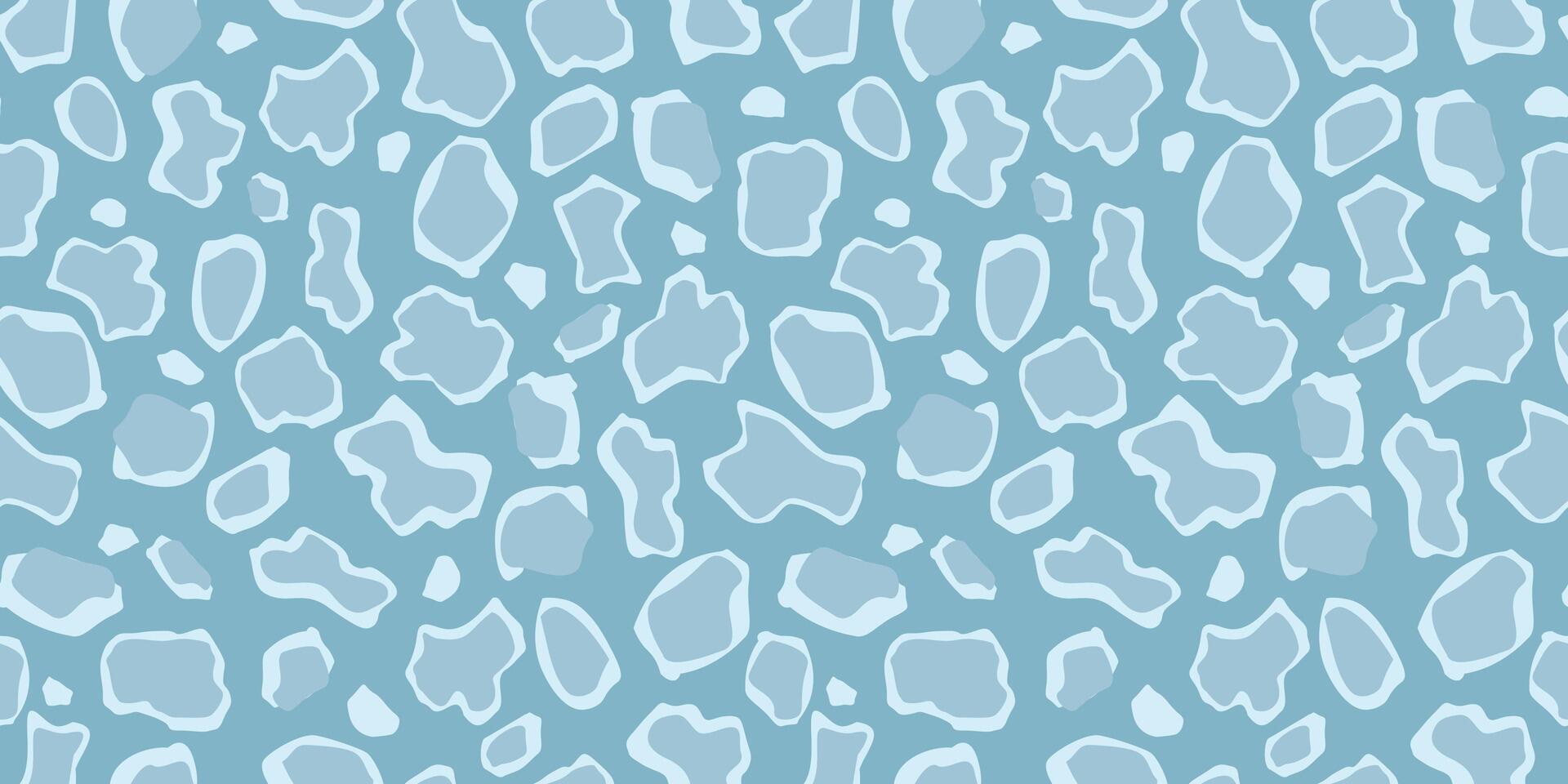 Seamless pattern with abstract freeform shapes in the form of ice floes, mosaics, uneven figures. vector