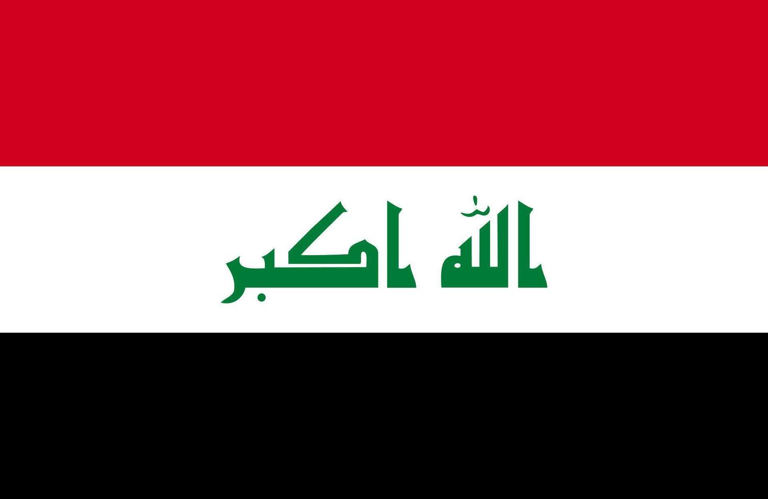 Iraq flag. Flag of Iraq sign isolated. National flag of Iraq flat symbol icon for printing of any size. EPS 10 vector