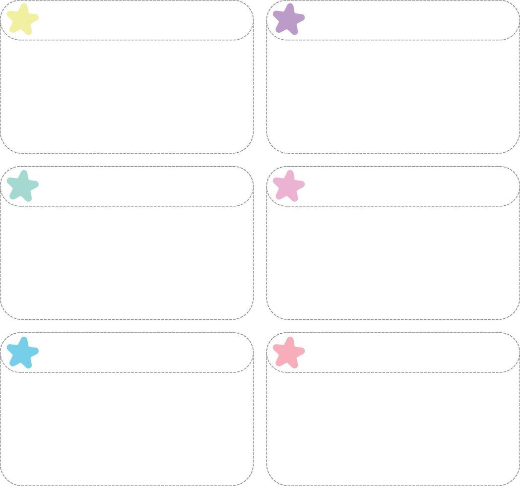 to do list with star element and dashed line vector