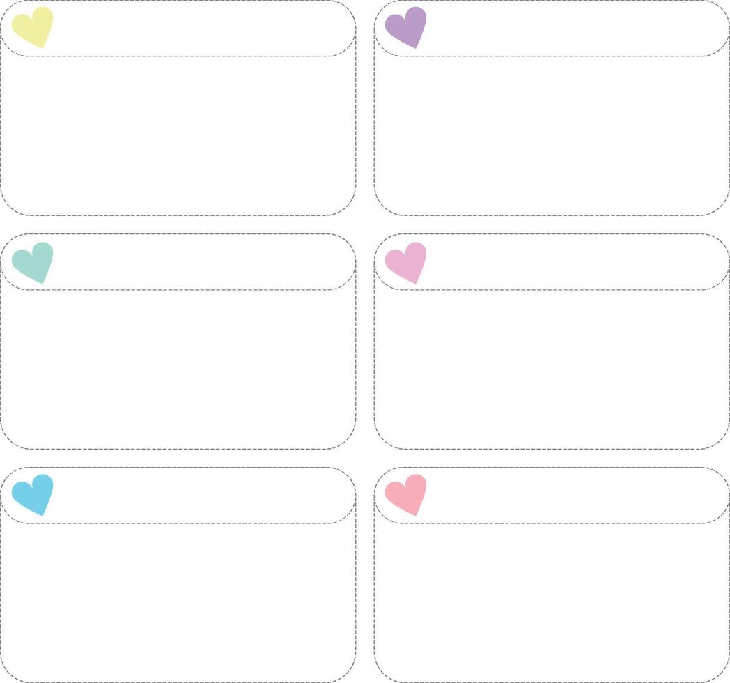 to do list with heart element and dashed line vector