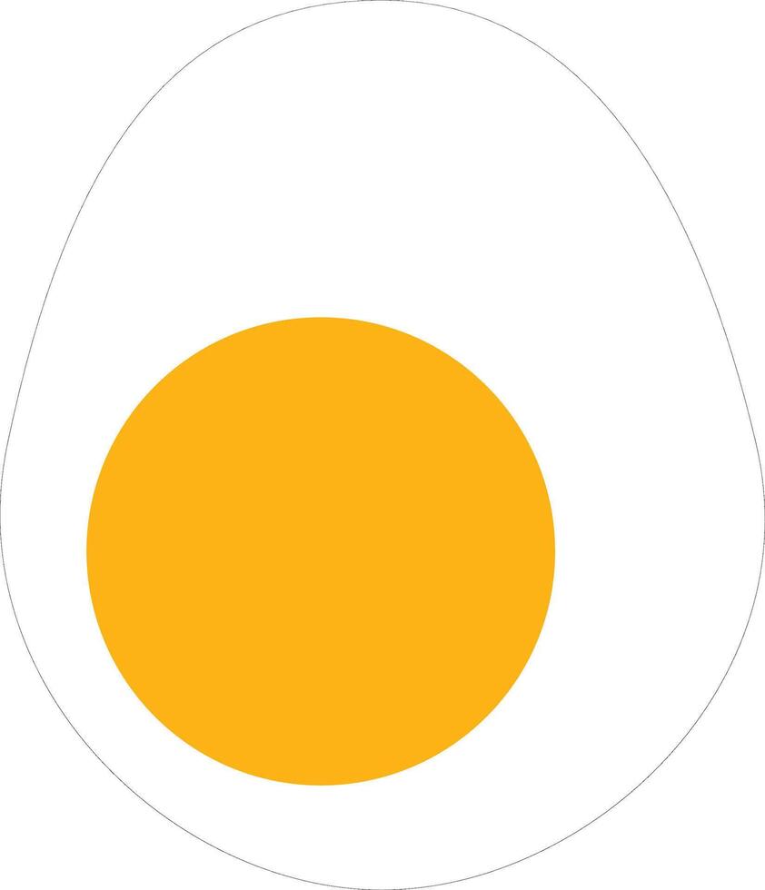 hard-boiled eggs cut in half vector