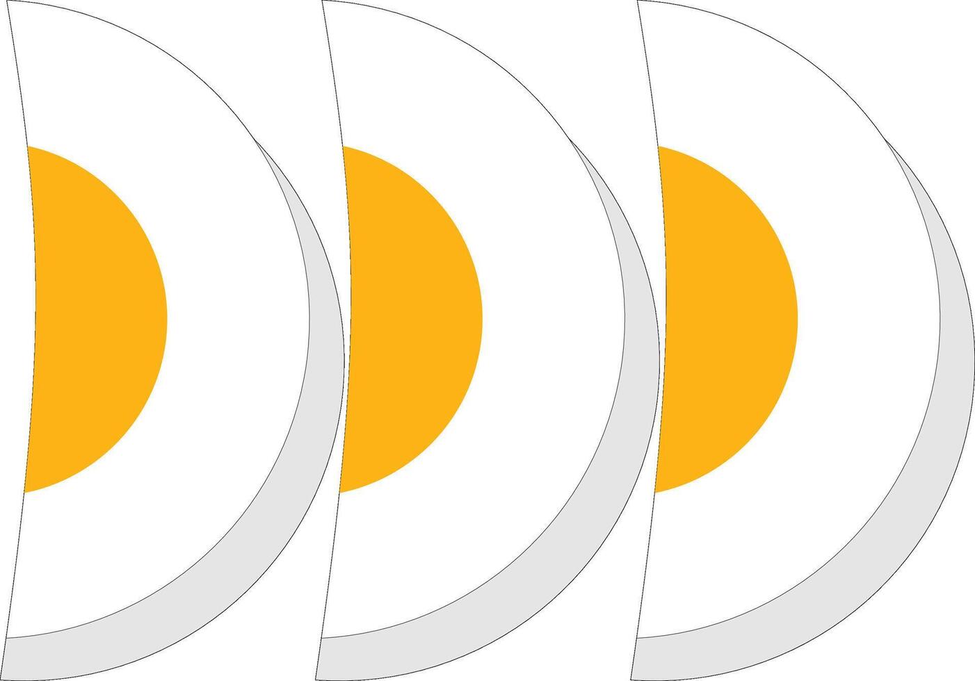chopped boiled egg make three pcs vector