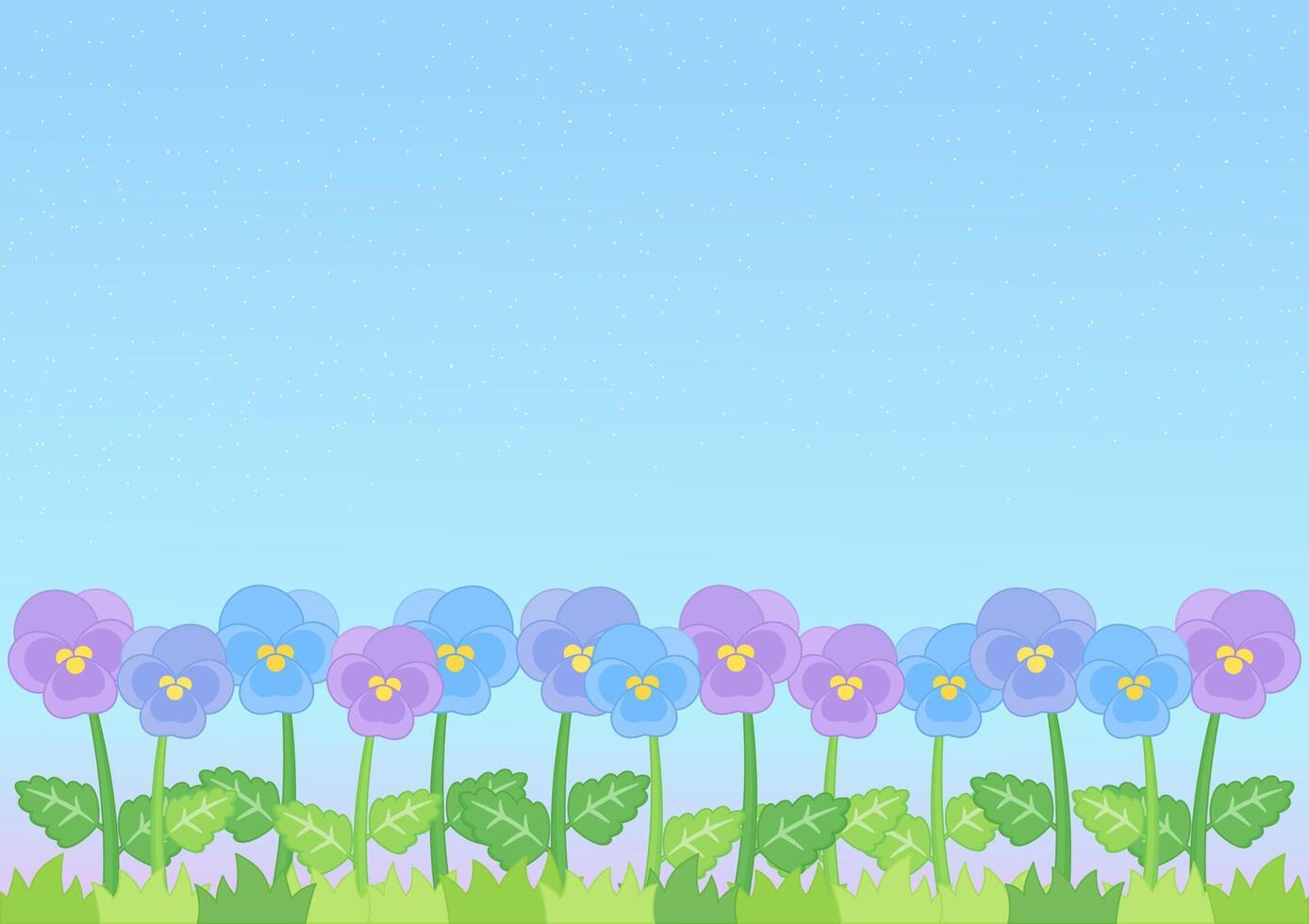 little pansy field background vector