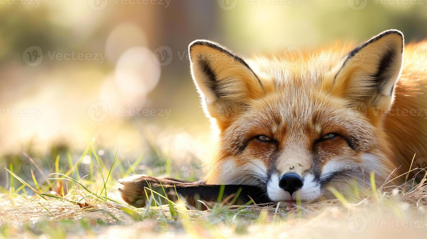 Realistic photo of fox wildlife closeup, wild nature shot