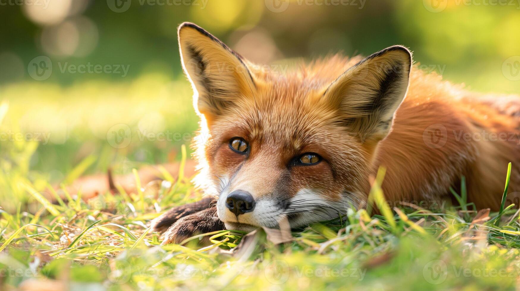 Realistic photo of fox wildlife closeup, wild nature shot