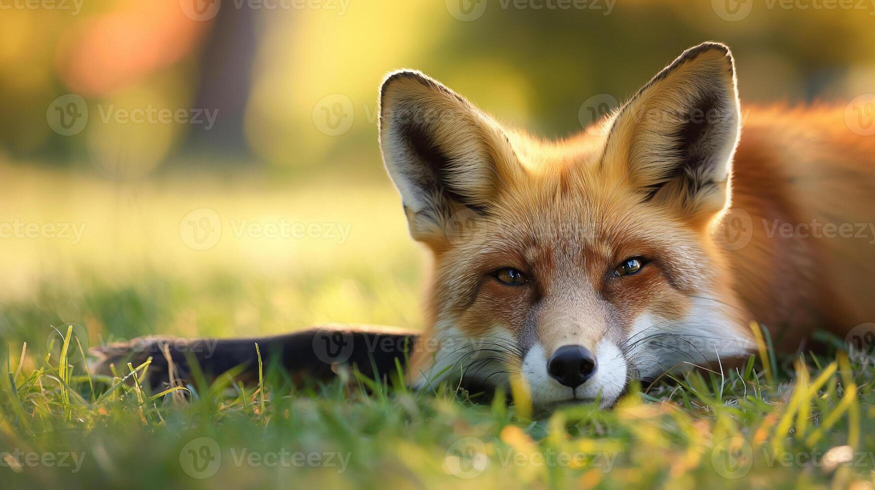 Realistic photo of fox wildlife closeup, wild nature shot