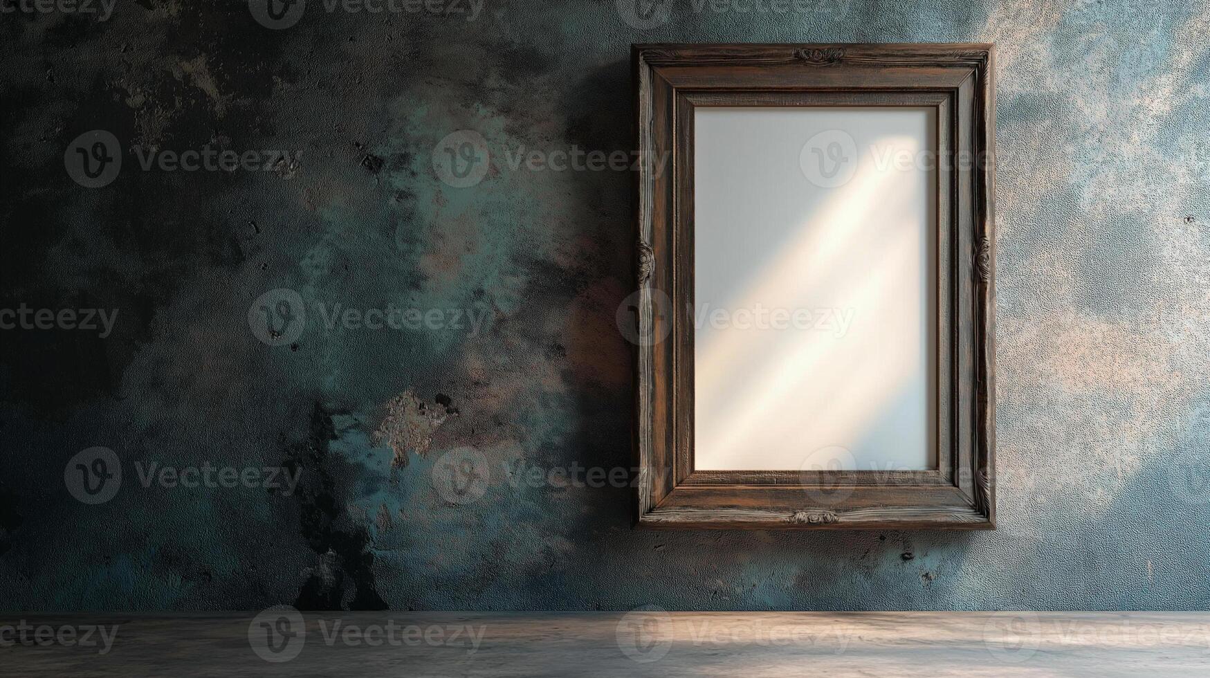 Empty photo frame mockup on beautiful background for branding product presentation