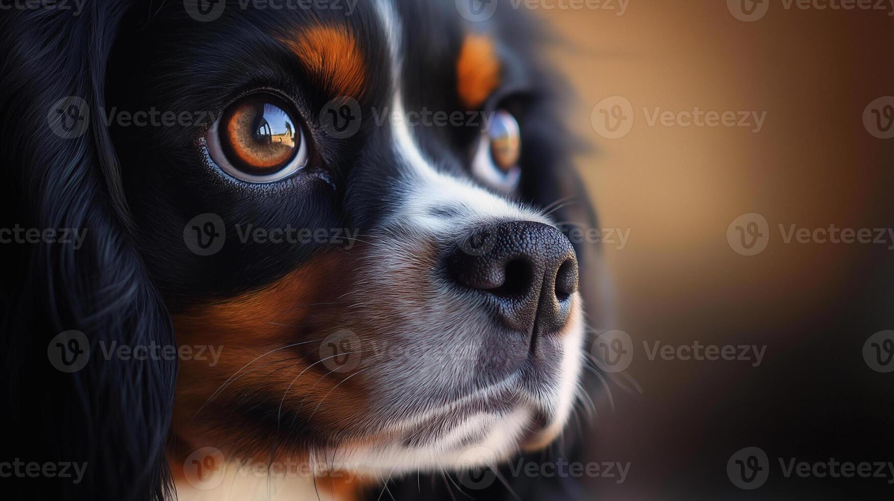 Beautiful realistic photo of a dog closeup portrait