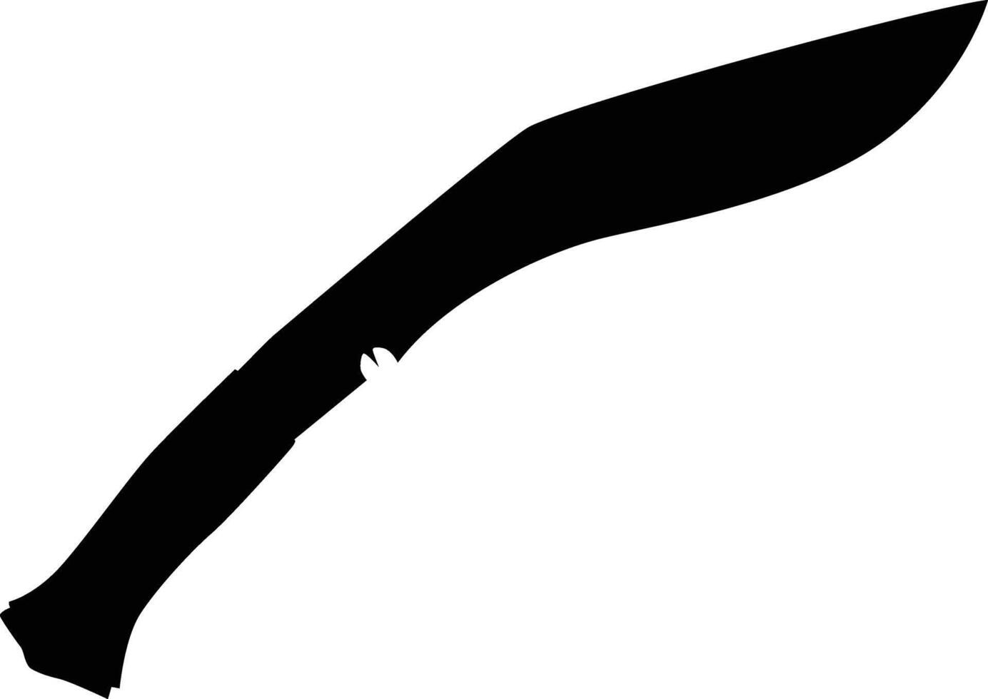 Kukiri knife silhouette illustration vector