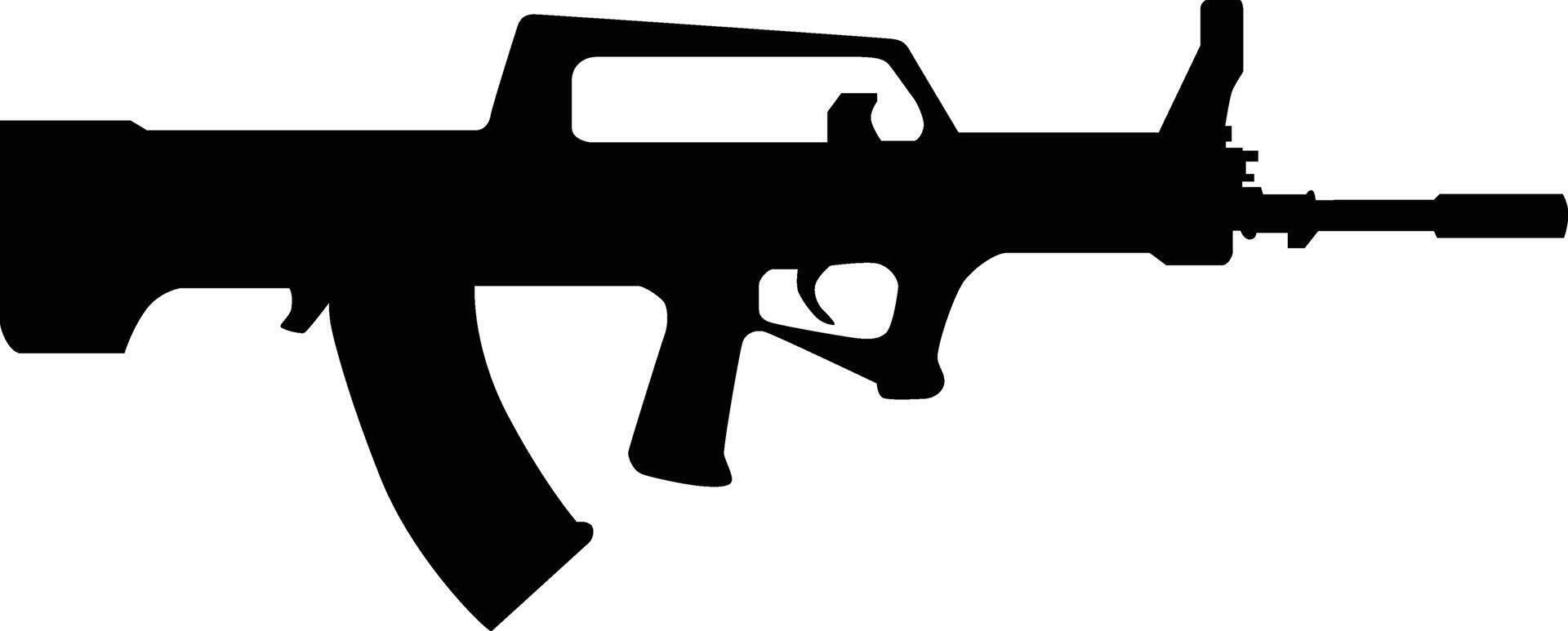 L85 assault rifle gun silhouette vector
