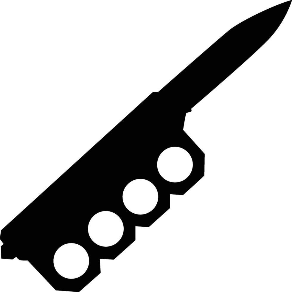 Folding knife silhouette illustration vector