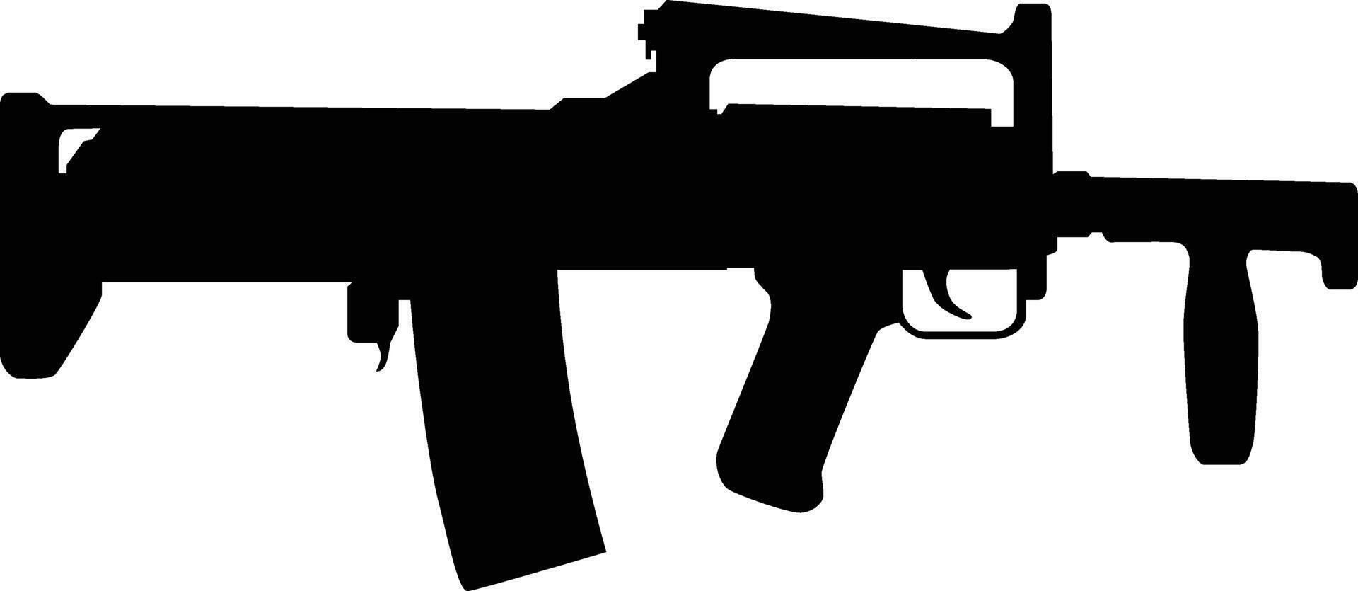 Groza assault rifle gun silhouette vector