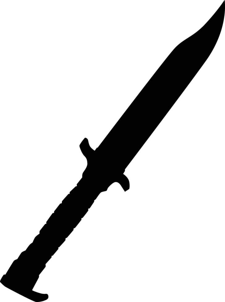 Survival knife silhouette illustration vector