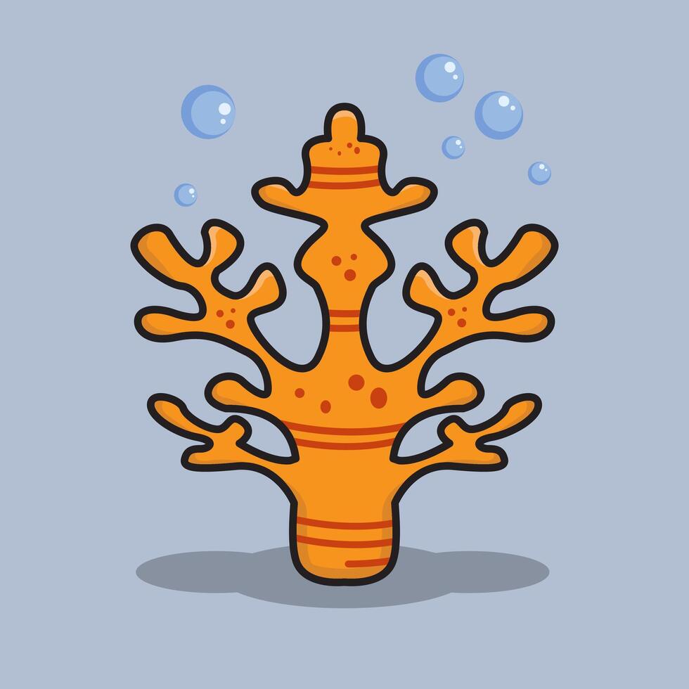 illustration Sea Coral design. vector