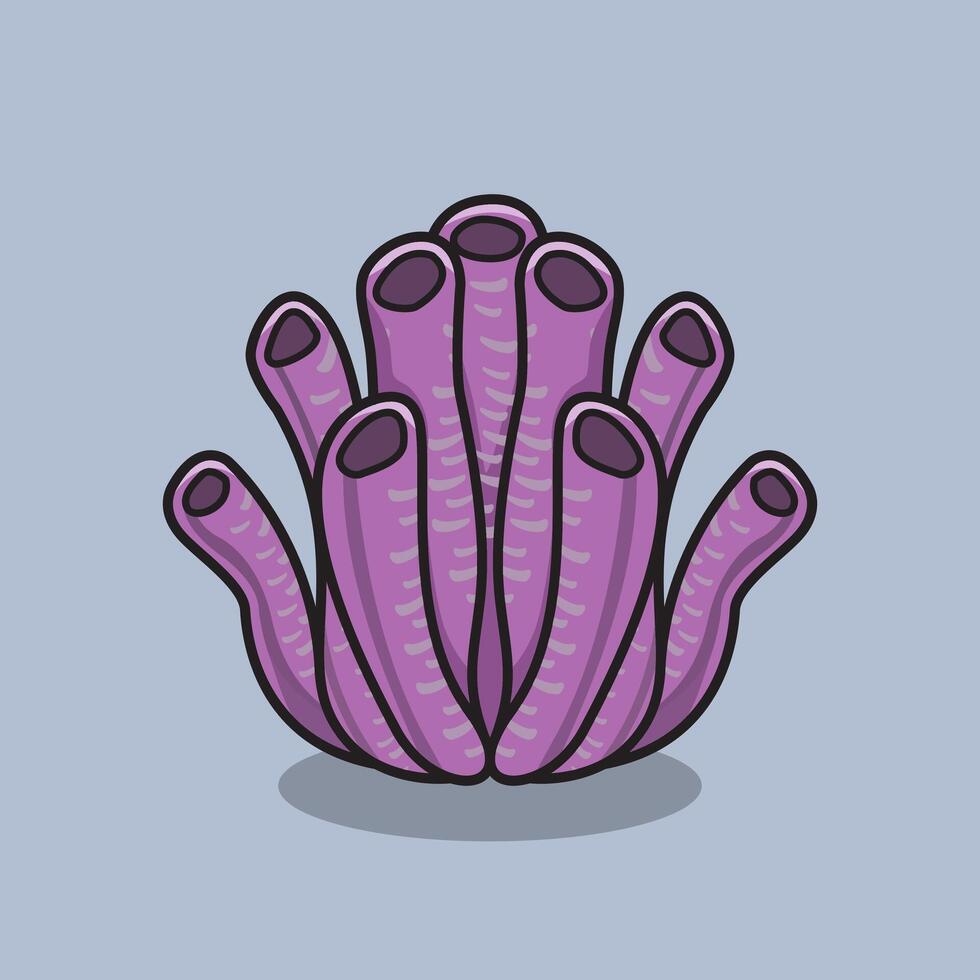 Sea Ocean Coral Cartoon design illustration and icon for website, digital and print vector