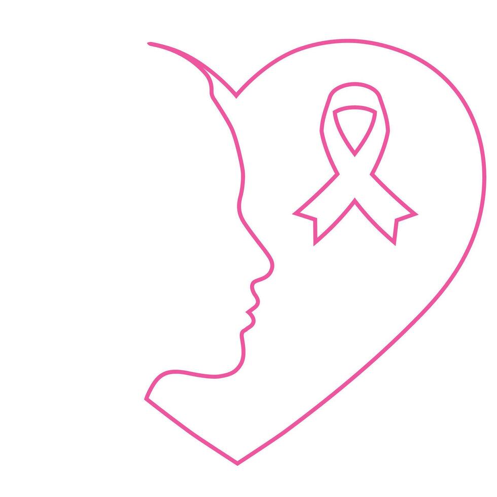 Illustration prevention of breast cancer. vector