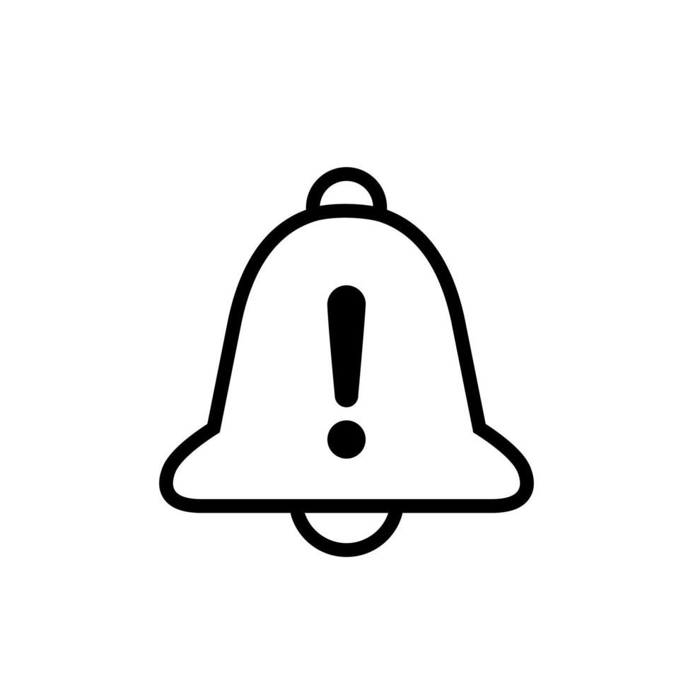 Warning notification bell icon in generic design vector