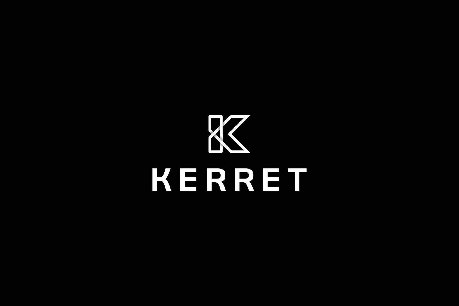 Letter k modern 3d technological simple logo vector