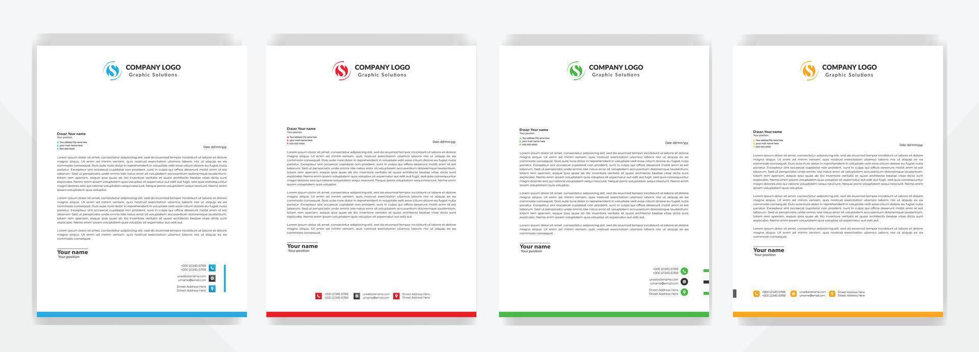 Simple and Creative letterhead template design vector