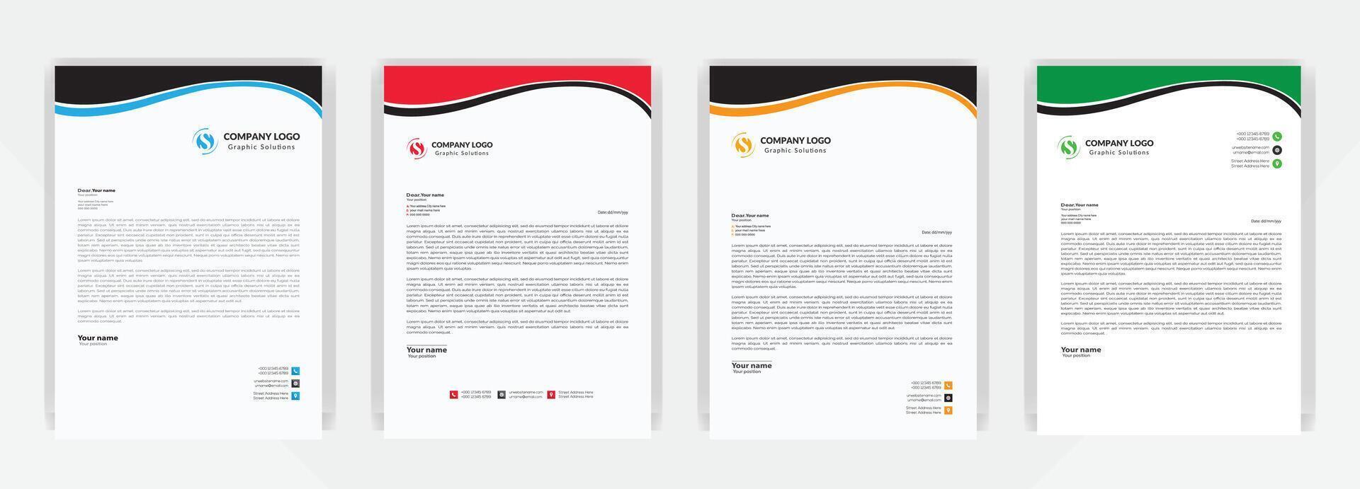 Letterhead Design, Business letterhead Design vector