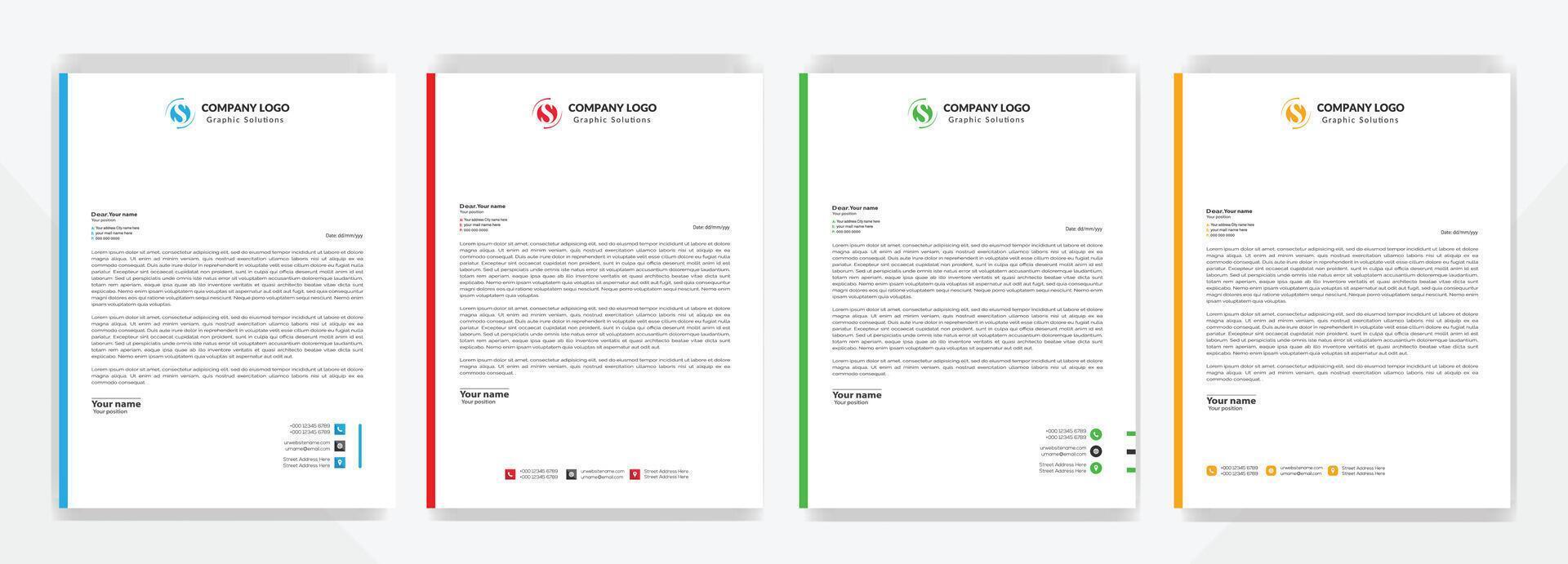 Letterhead Design And Creative Letterhead Template vector