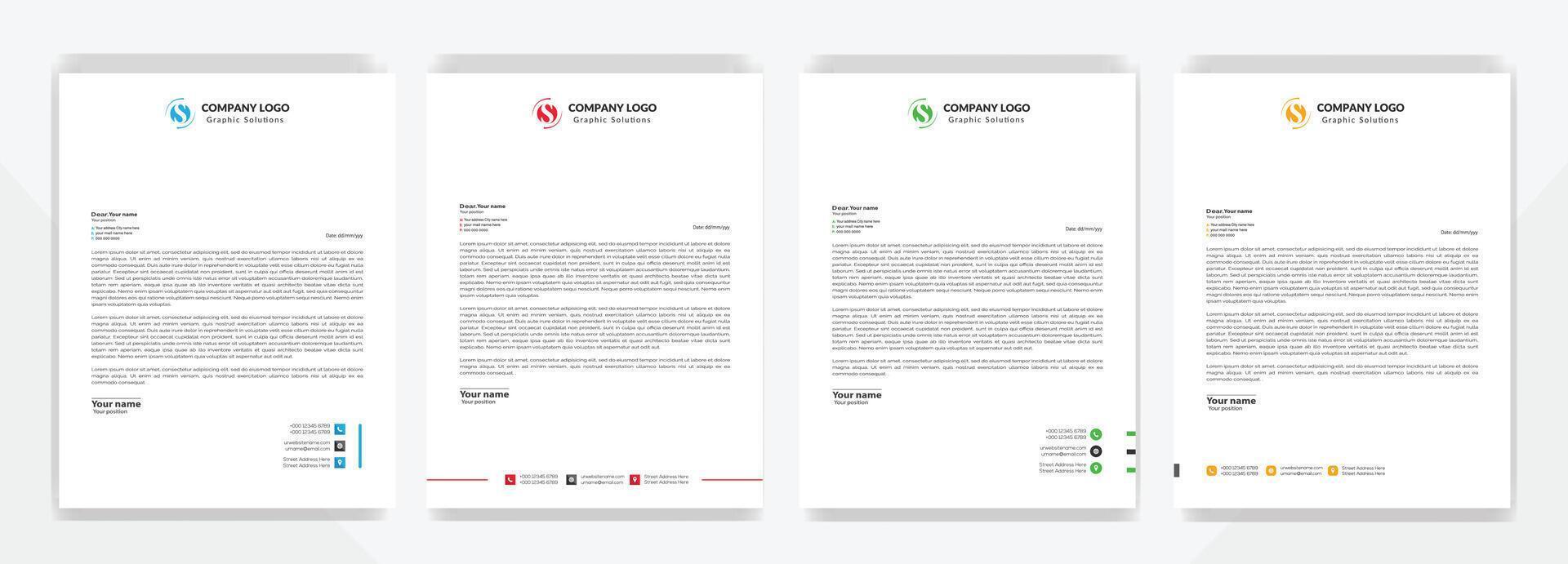 SIMPLE LETTERHEAD DESIGN vector