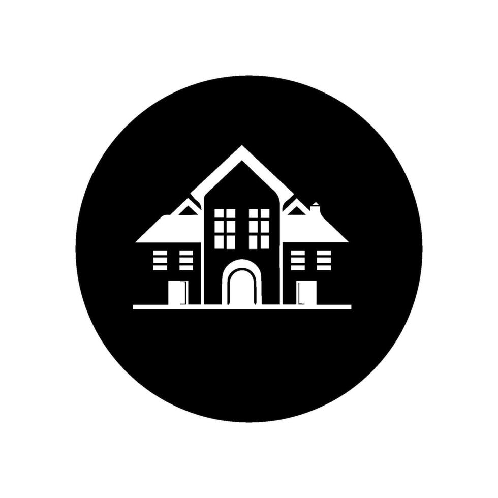 simple house design icon, illustration image vector