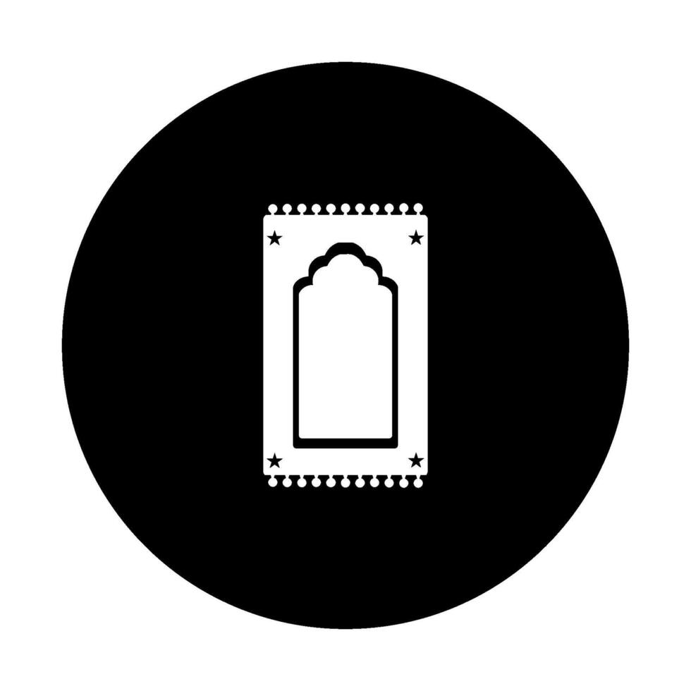 Prayer rug icon in line, solid style on white background vector