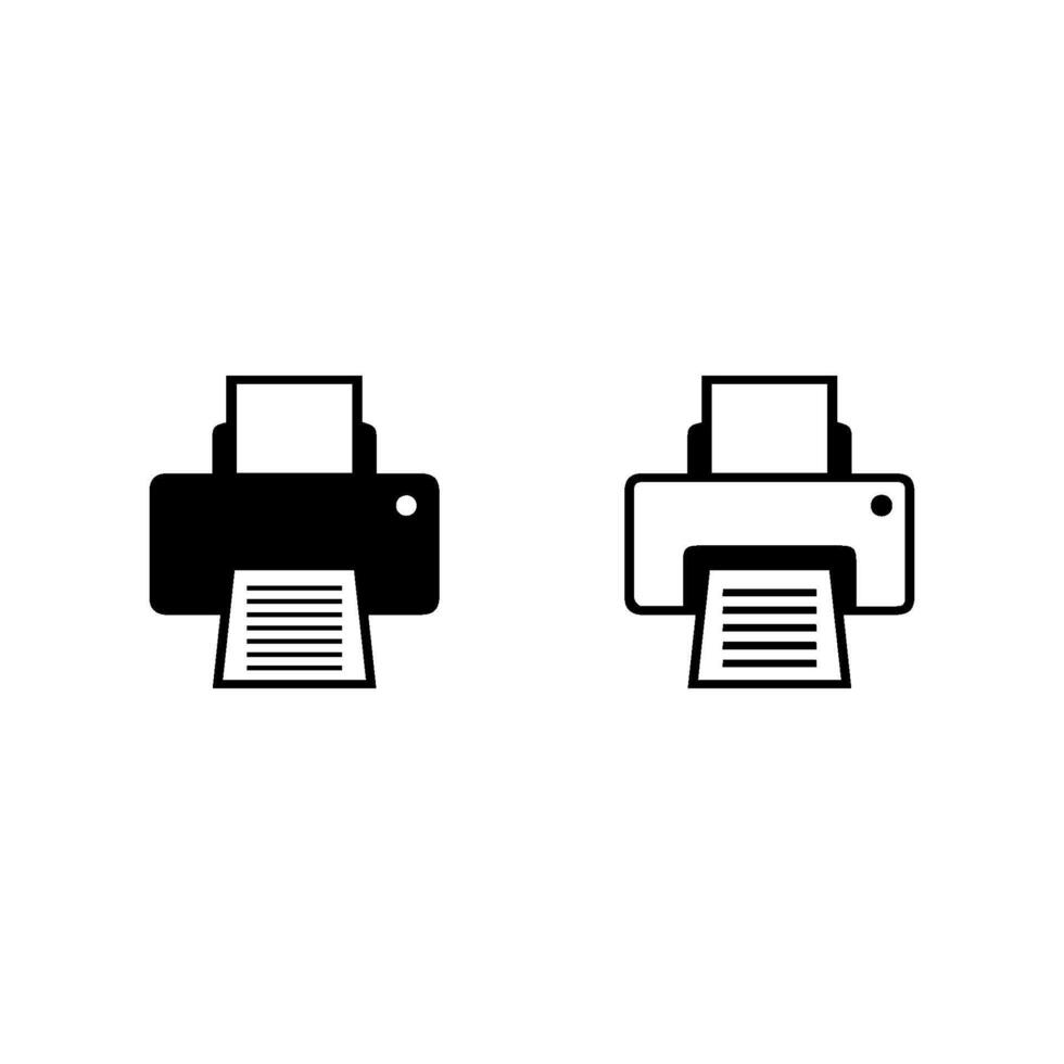 printer icon vectors illustration symbol design