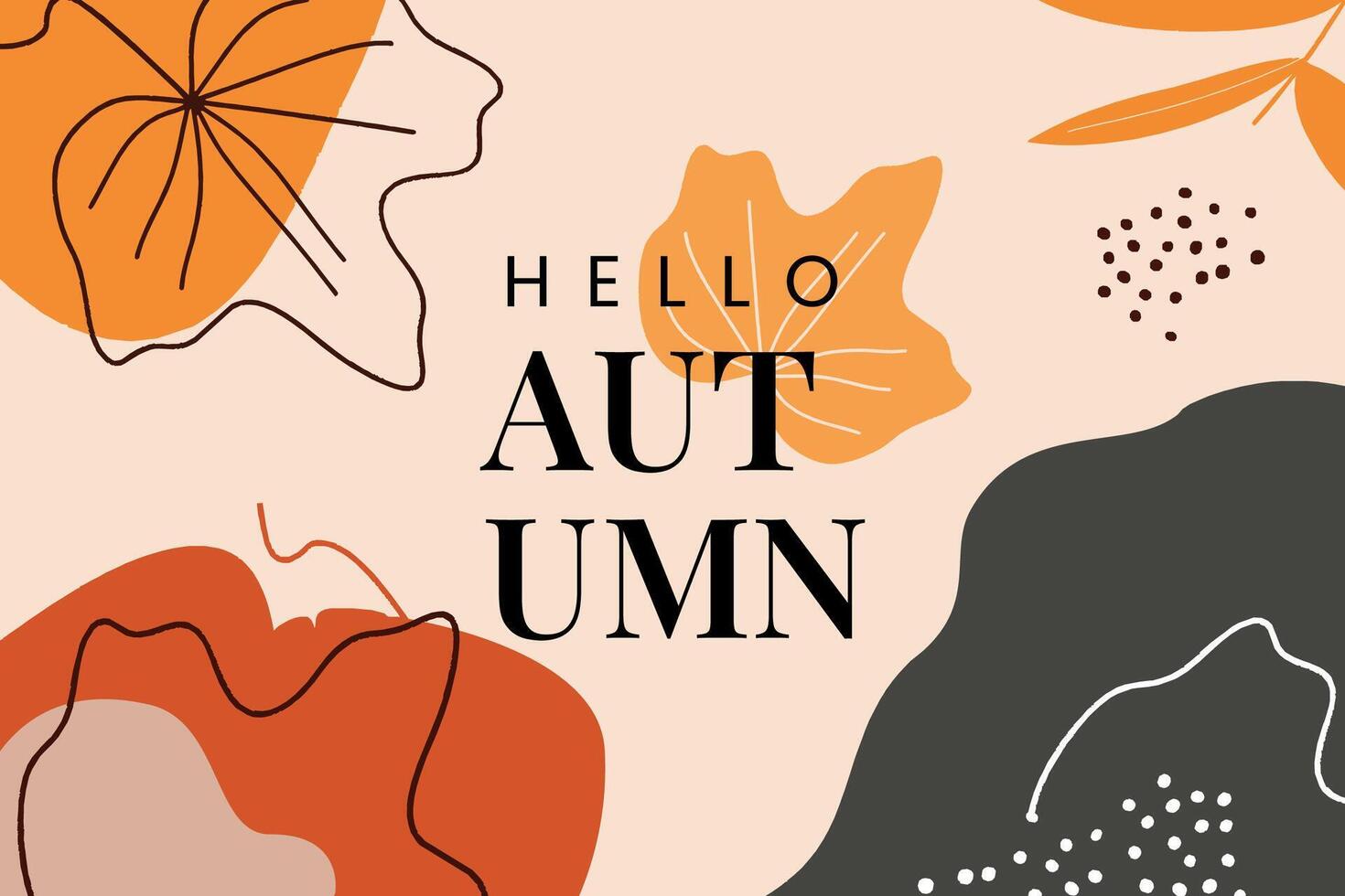 Capture the serene beauty of autumn leaves with this sleek and elegant abstract artwork. Perfect for fall promotions or creative projects vector