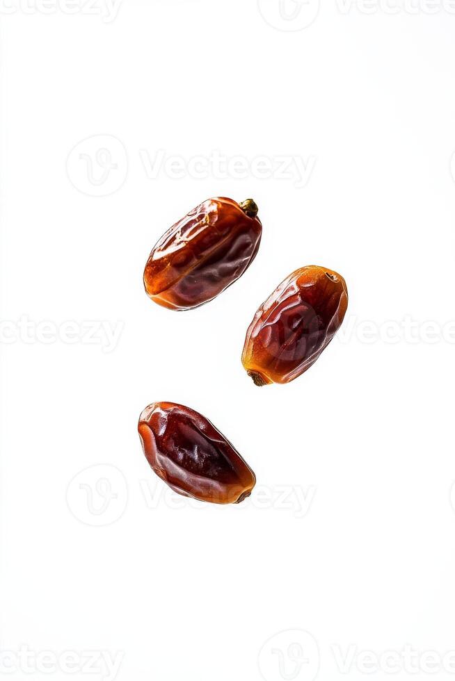 Three dates on a white background photo