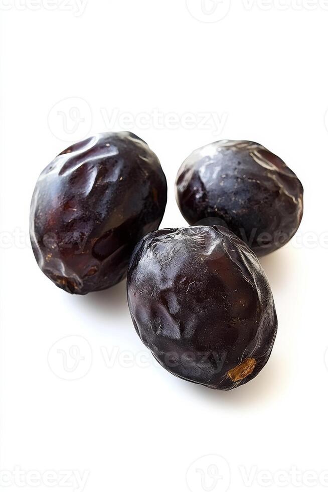 Three dates on a white background photo
