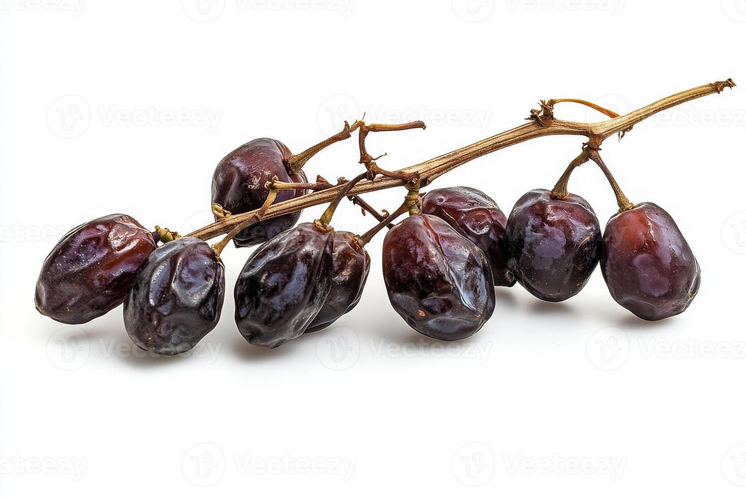A bunch of grapes on a white background photo