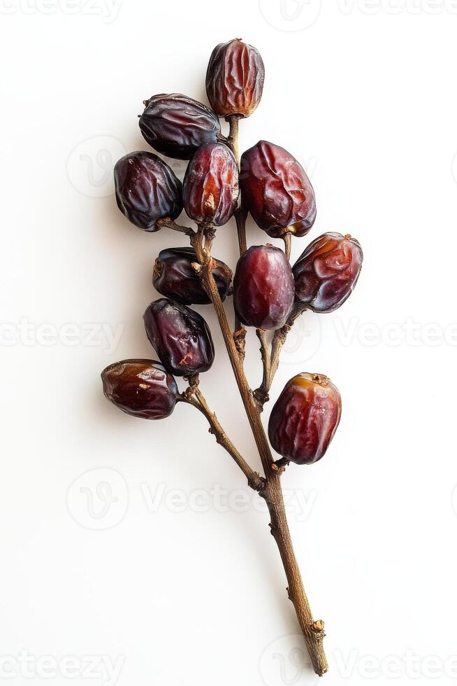 A bunch of dates on a white background photo