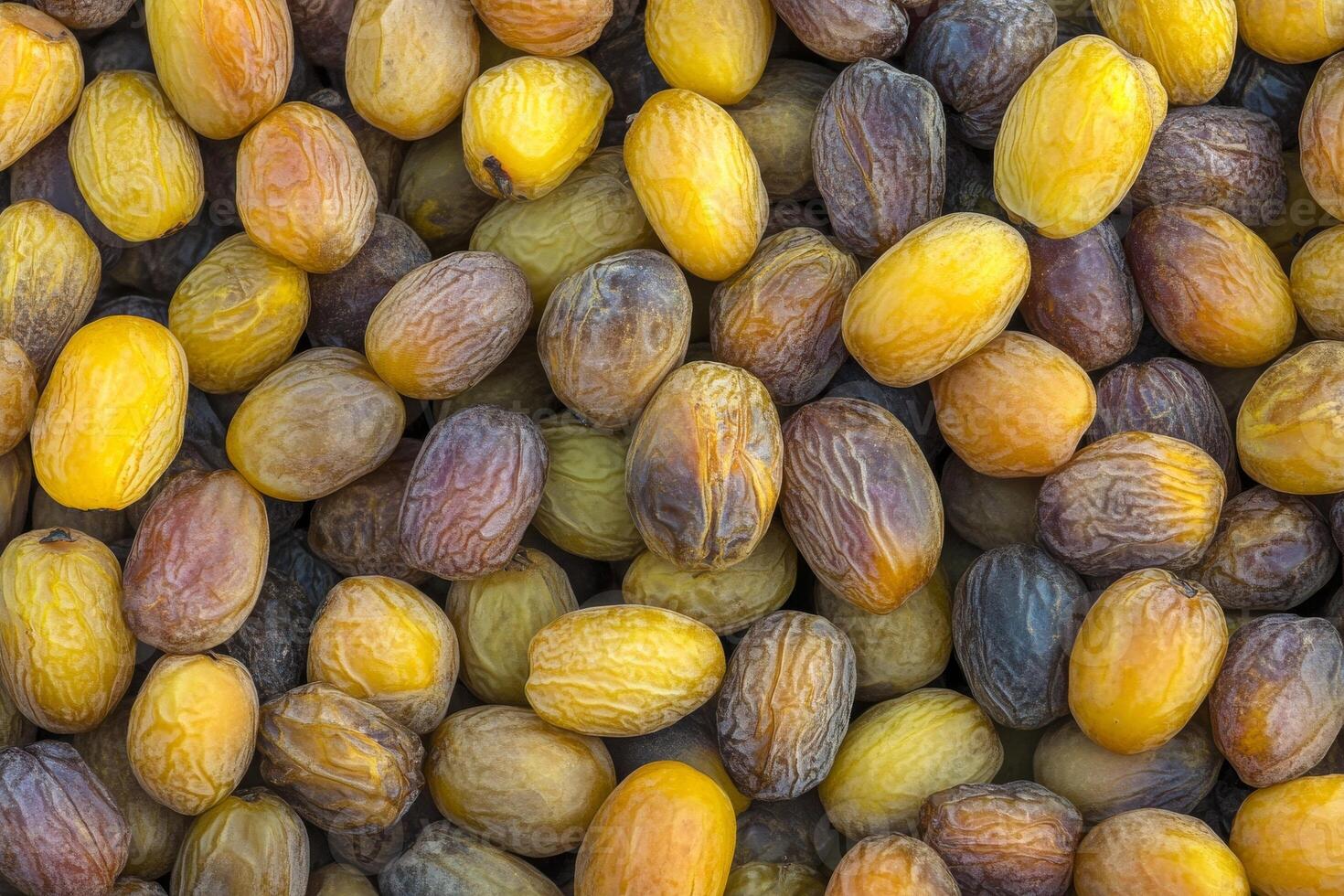 A close up of a bunch of dates photo
