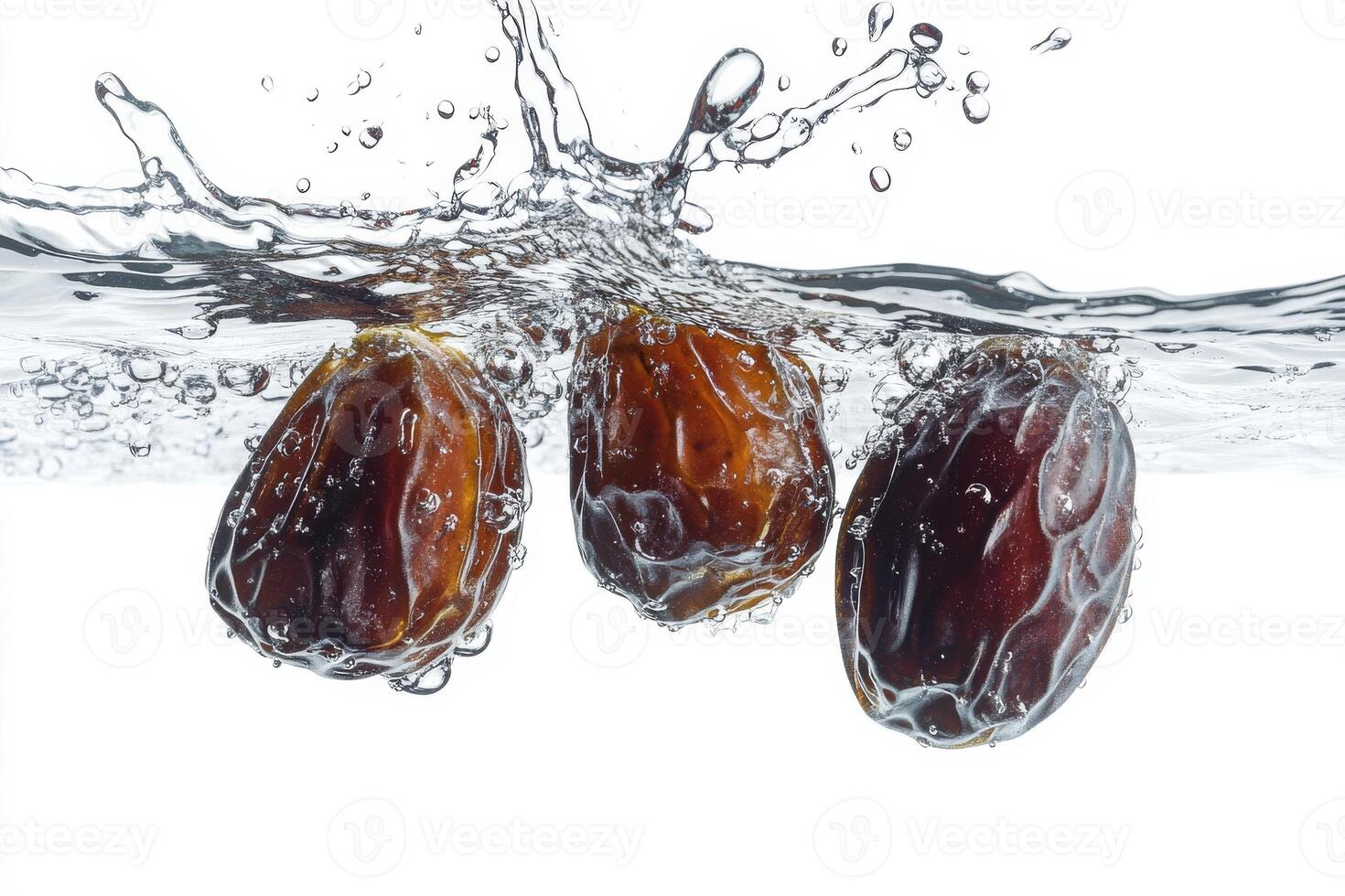 Three dates are splashing into the water photo