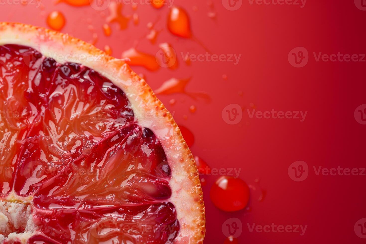 A close up of a grapefruit on a red background photo