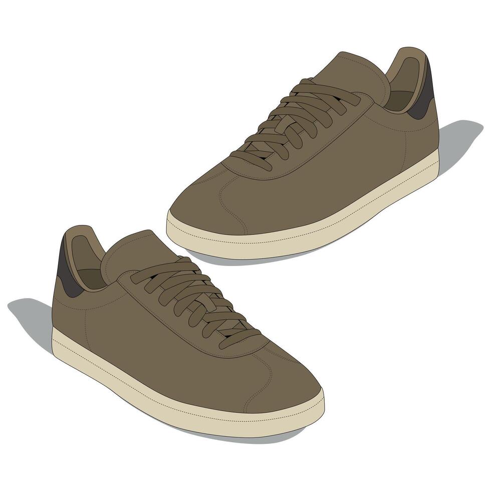 Casual men's sneakers template vector
