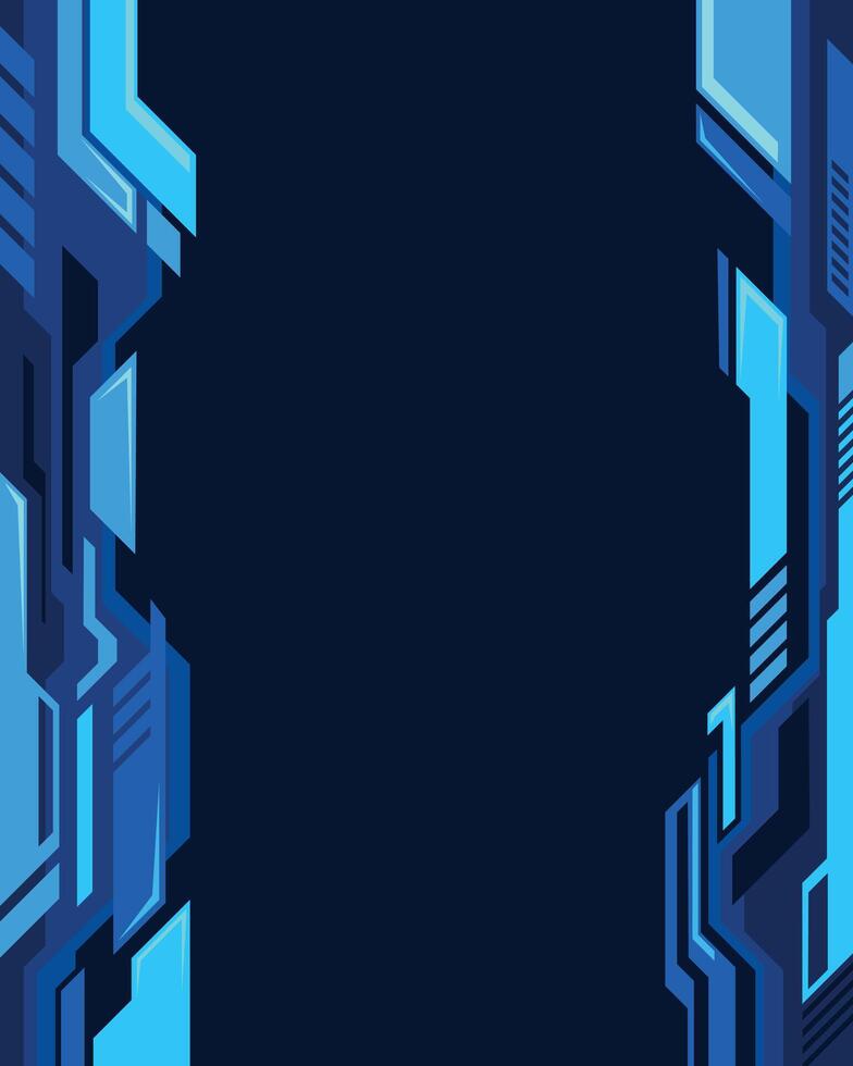 Abstract blue futuristic technology blank background vector