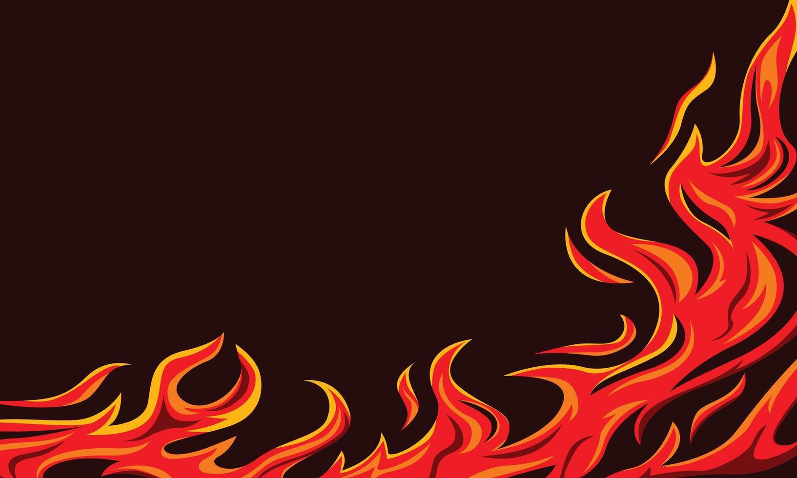 Burning fire background for car wrap sticker vector