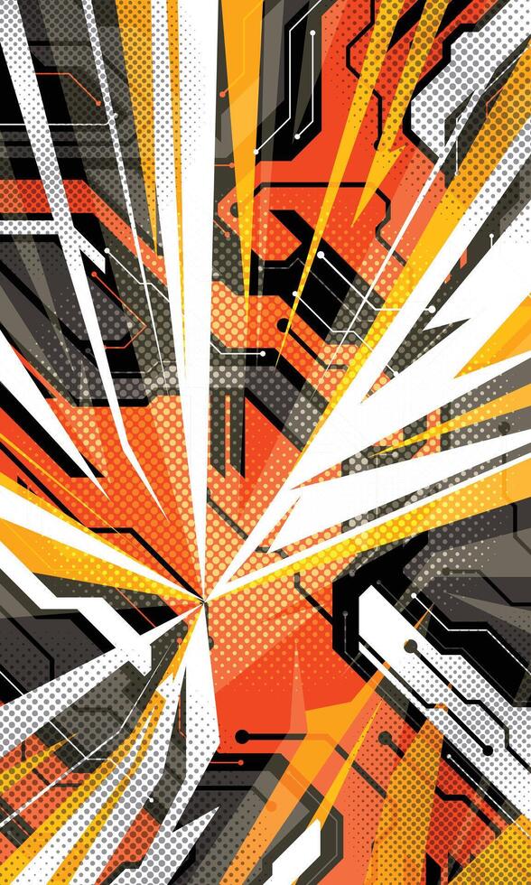 Abstract geometric design sublimation car wrap stickers and sports jerseys vector