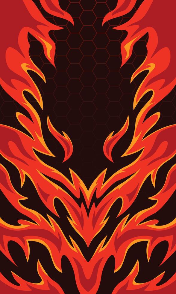 Flame pattern background for jersey sublimation vector