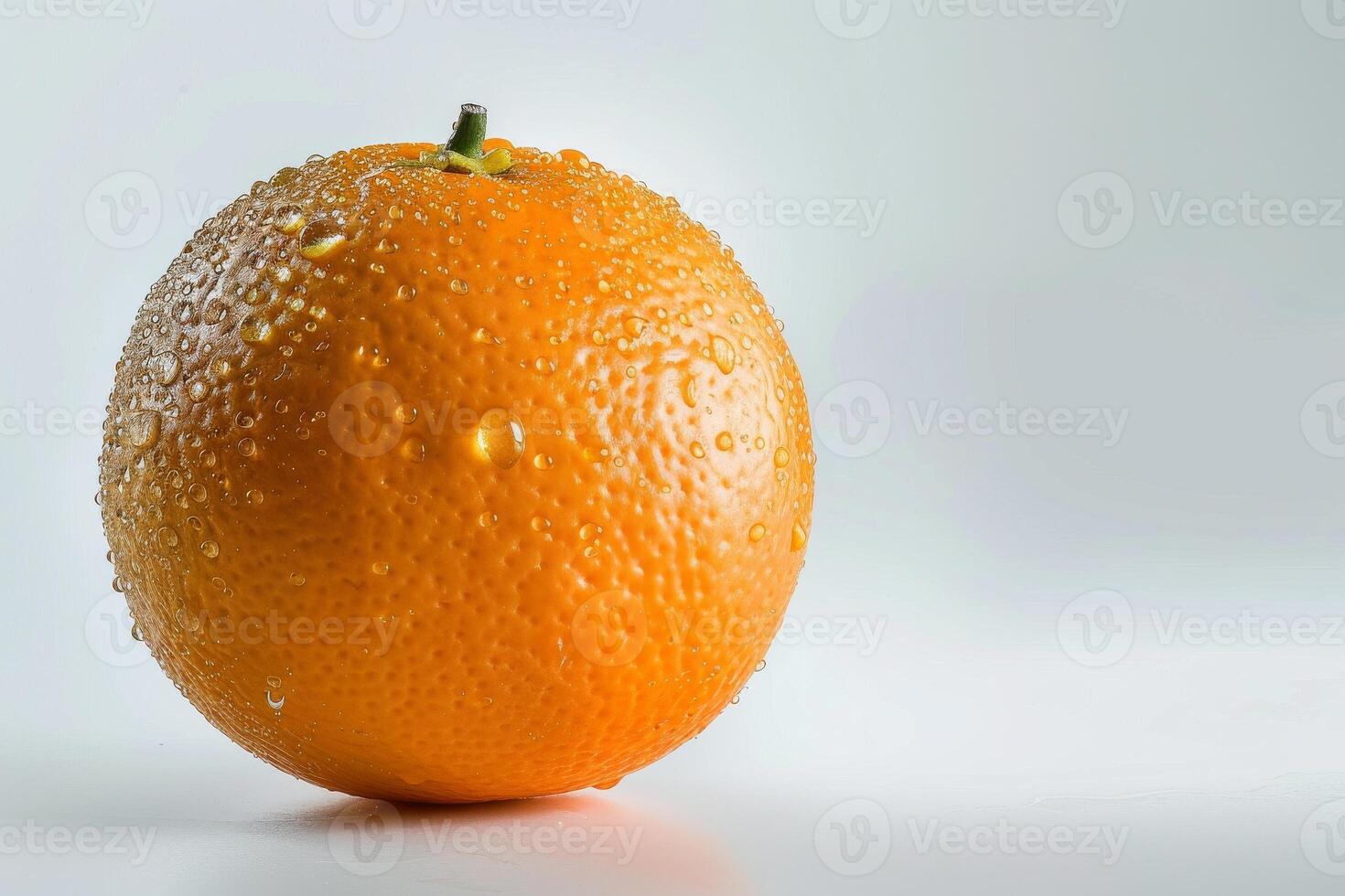 An orange with water droplets on it photo