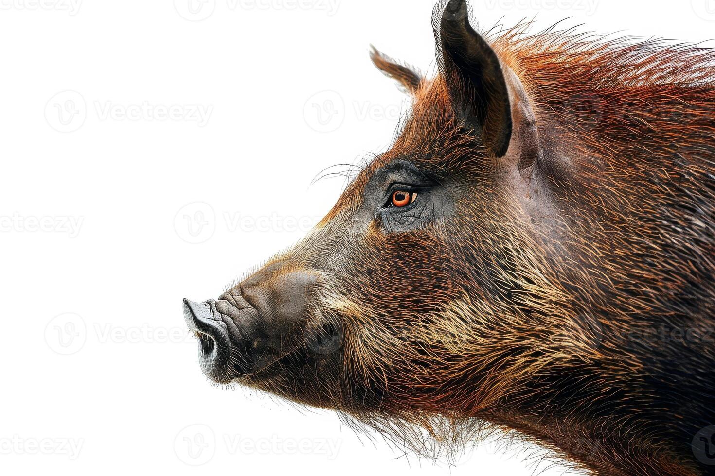 A close up of a boar's head photo