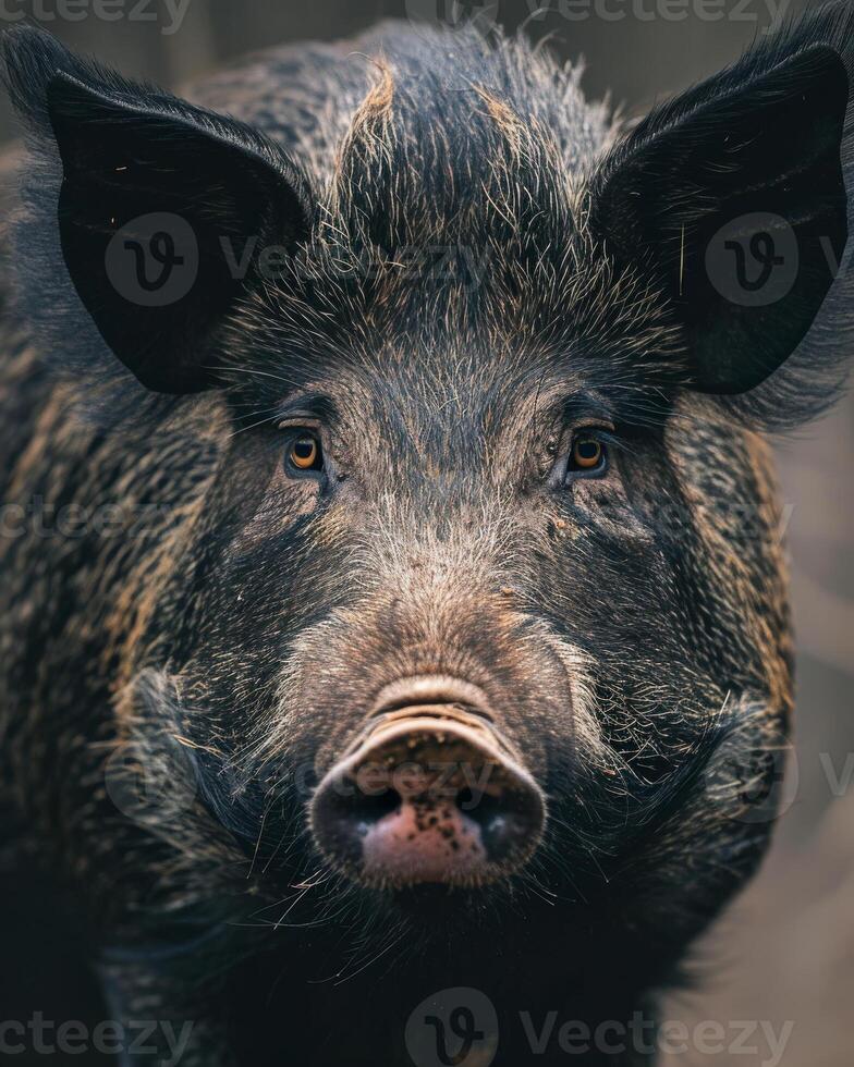 A close up of a pig with a big nose photo