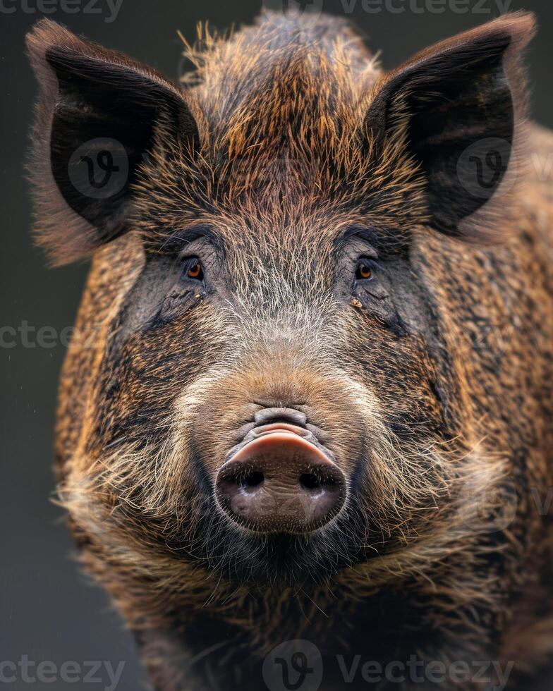 A close up of a pig with a big nose photo