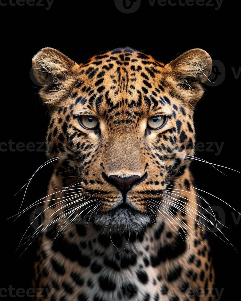 A leopard is looking directly at the camera photo
