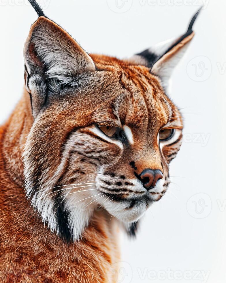 A close up of a lynx looking to the side photo