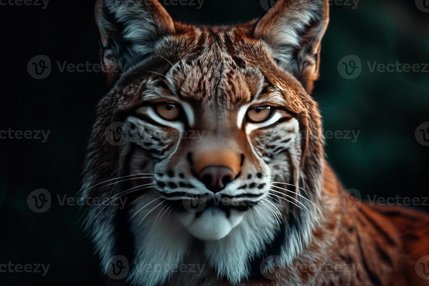 A close up of a lynx looking into the camera photo